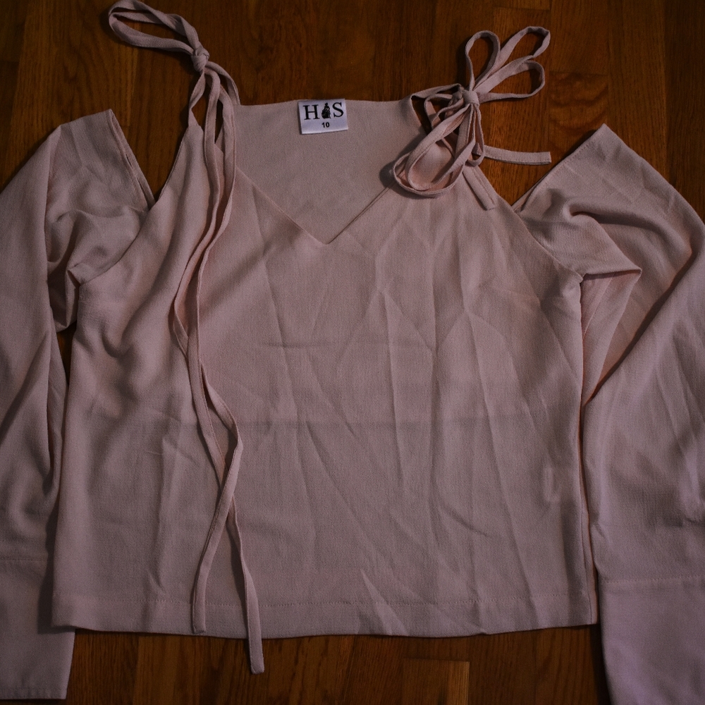Pink Long-Sleeved Blouse
